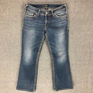 Silver Suki Jeans W30 L30 Bootcut Low Rise Medium Wash Denim Stretch Women's